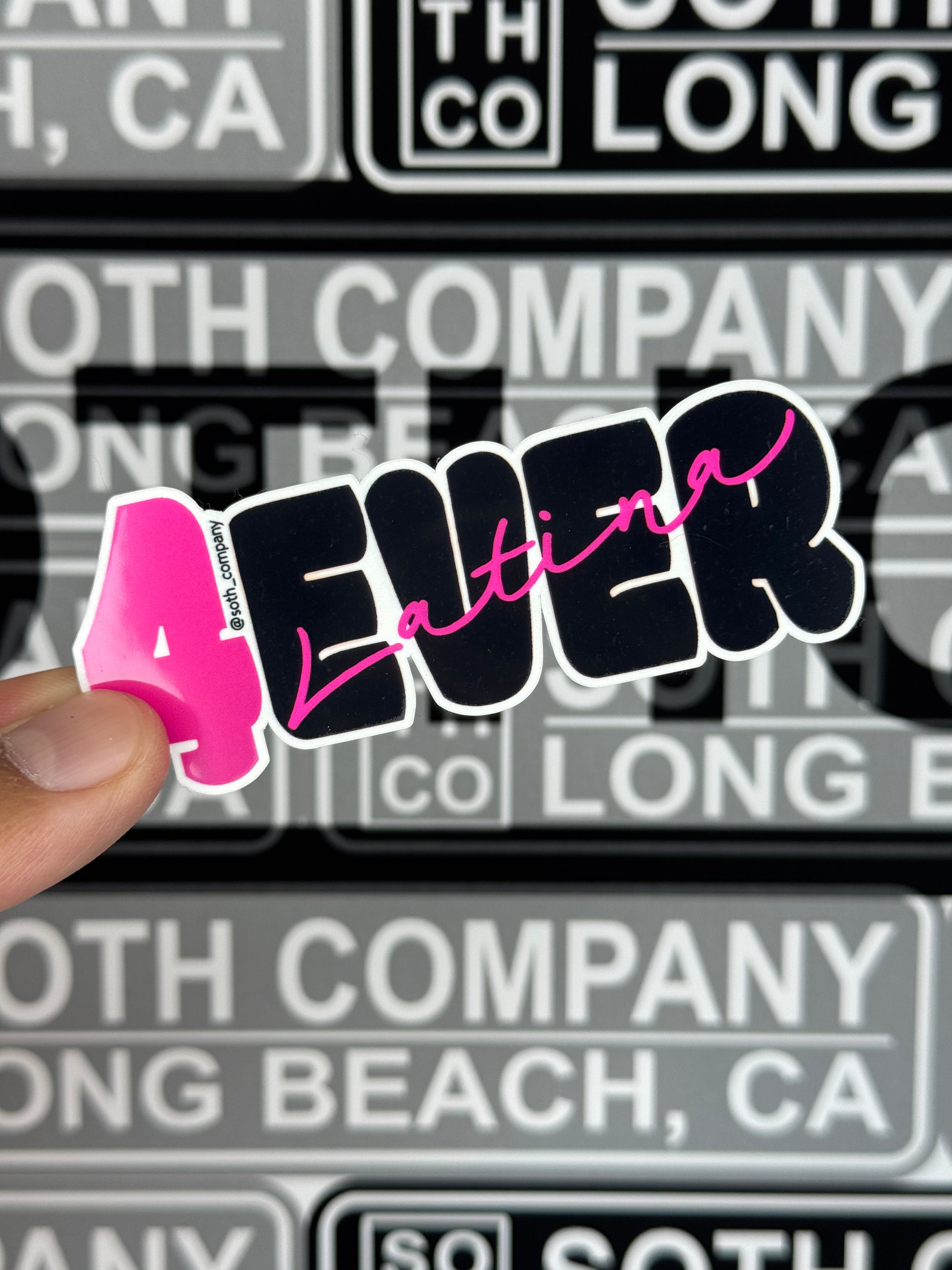 BOLD-Black & Pink Latina Sticker Pack